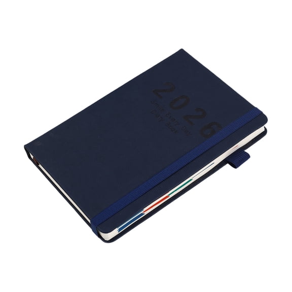 GBAYXJ 2026 English Daily Planner Calendar Notebook Vertical Patterned With Strap Annual Schedule Organizer For School Office Use