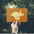 thumbnail image 2 of Running Hare, Geometric, Contour (4x6 Birch Wood Postcards, 2-Pack Stationary, Rustic Home Wall Decor), 2 of 5