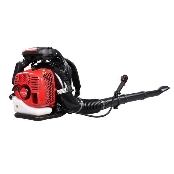 GREEWELL 63cc 2-Cycle Gas Backpack Leaf Blower with High-Torque Engine and Large Fuel Tank for Lawn and Yard Cleanup