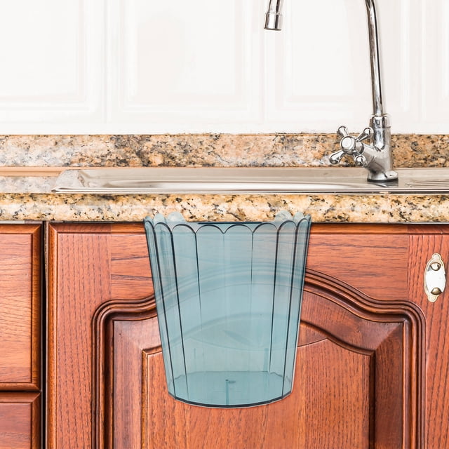 FUTUREORYY Bote Colgante Azul Para Cocina Y Con Soporte Para Bolsa De Basura Resistente