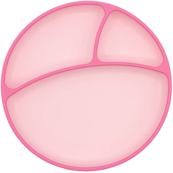 WeeSprout Silicone Suction Plate, Baby Plate with Suction Cup, Divided Dish for Kids, Toddlers