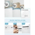 thumbnail image 5 of No Hook Cloth Fabric Shower Curtain with Snap in Liner, Starfish Waterproof Shower Curtains Set with See Through Top Window, Blue Brown Ocean Shell Coral Farmhouse Bath Curtains Shower 72"x78", 5 of 6