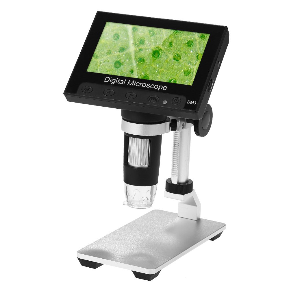 1000X Portable Digital Microscope 4.3" LCD Display 1080P LED Magnifier
