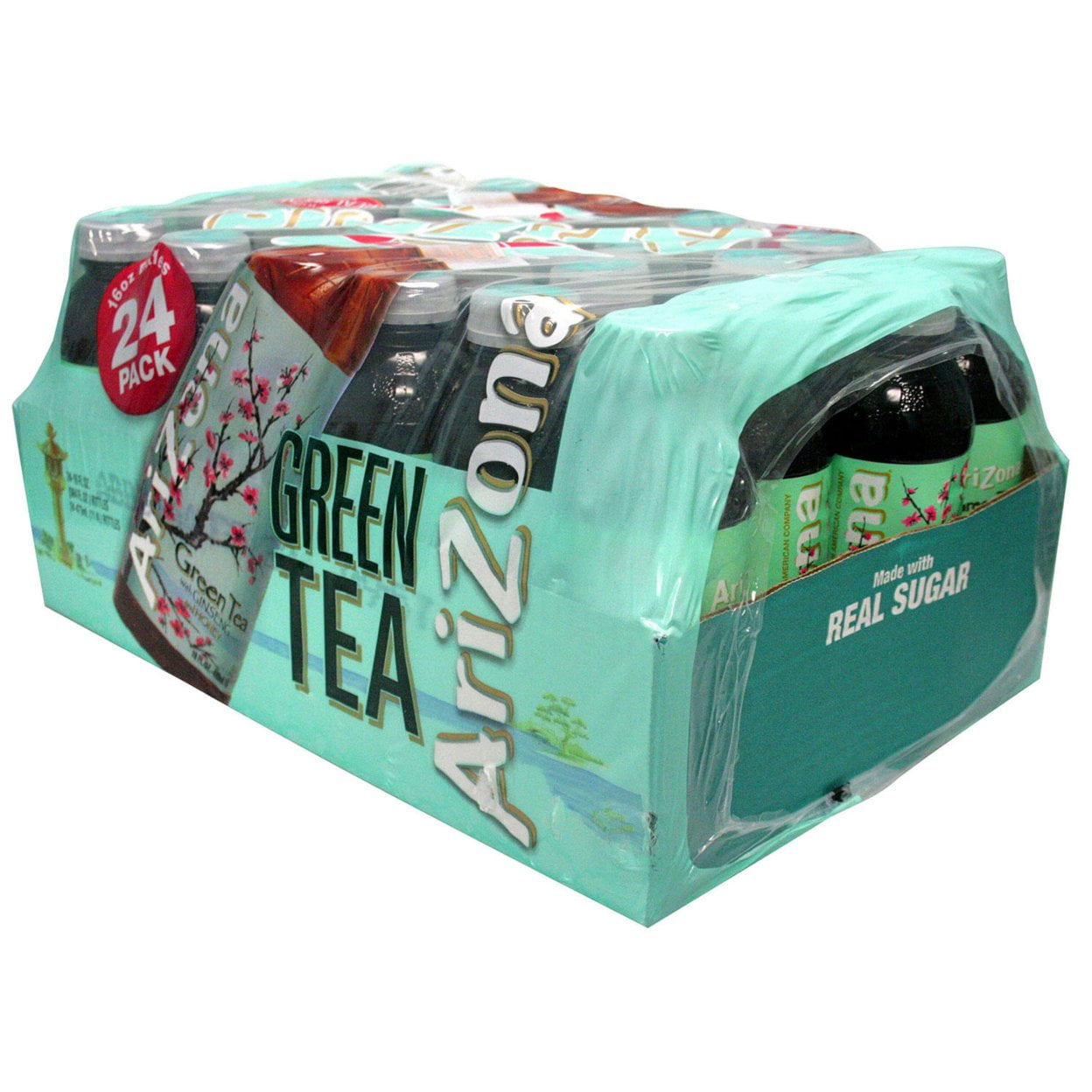 Arizona® Green Tea With Ginseng And Honey, 16 Oz, Carton Of 24