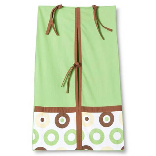 Bacati - Mod Dots Stripes 10-Piece Crib Bedding Set with Two Crib Sheets - Green/Yellow/Chocolate Unisex
