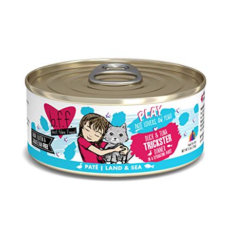 B.F.F. PLAY - Best Feline Friend PatÃ© Lovers, Aw Yeah!, Duck & Tuna Trickster with Duck & Tuna, 5.5oz Can (Pack of 8)