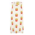 thumbnail image 3 of Fast food french frie Spring Summer Dresses for Women Fashion T-shirt Dress Casual Sleeveless Loose Sundress with Pockets, 3 of 5