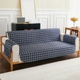 thumbnail image 5 of Dowbom 1-Piece Quilted Sofa Slipcover,1 2 3 Seater Sofa Cover Universal Non-slip Anti-scratch Furniture Protector thick Printed Couch Cover for Kids Pets Cat Dog-3 Seater-blue, 5 of 7