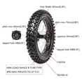 thumbnail image 4 of For Dirt Pit Bike Apollo 125cc 140CC 14" Rear Wheel Rim 90/100-14 Tire Assembly, 4 of 8