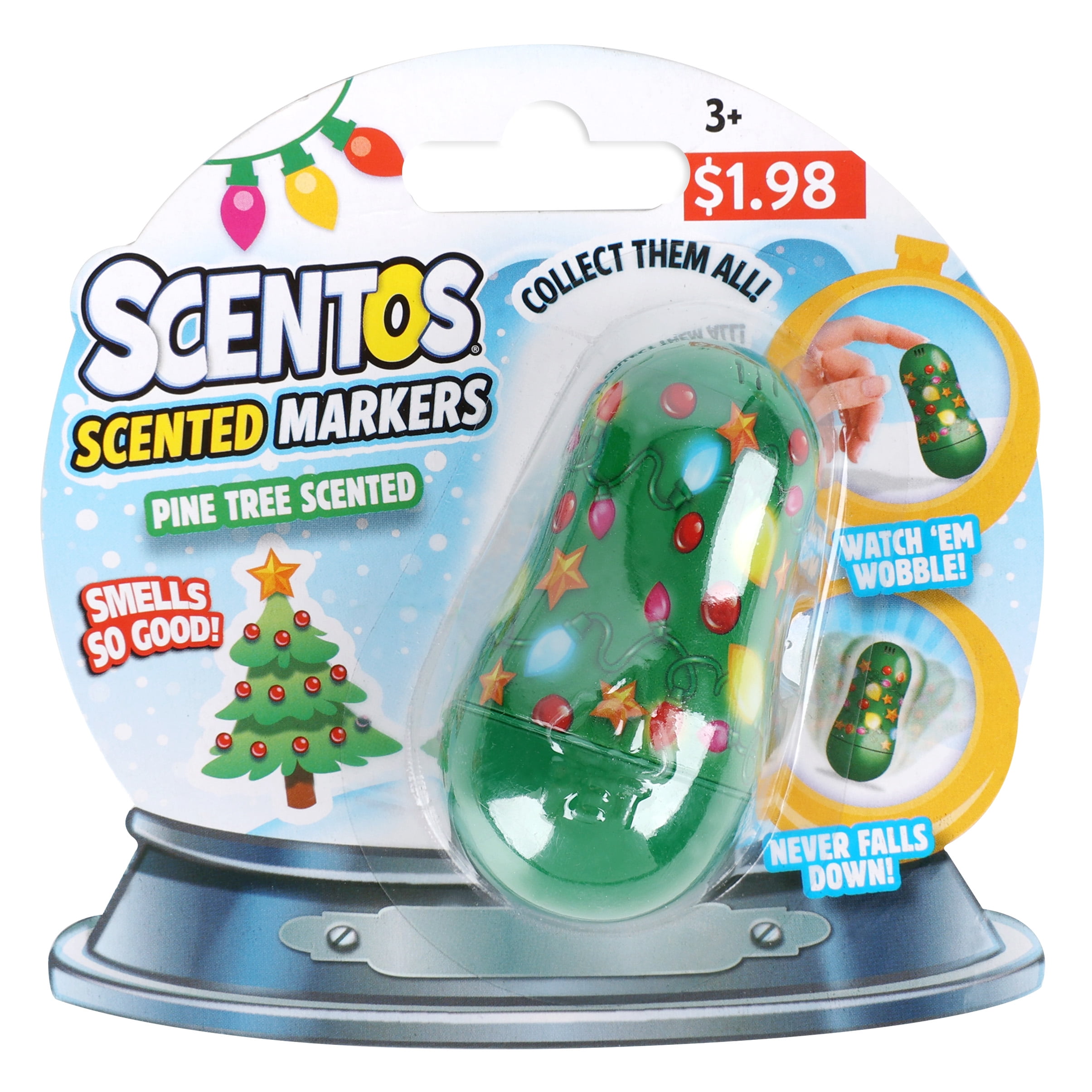 Scentos Scented Christmas Tree Wobbler Markers - Recommended for Ages 3 Years and up