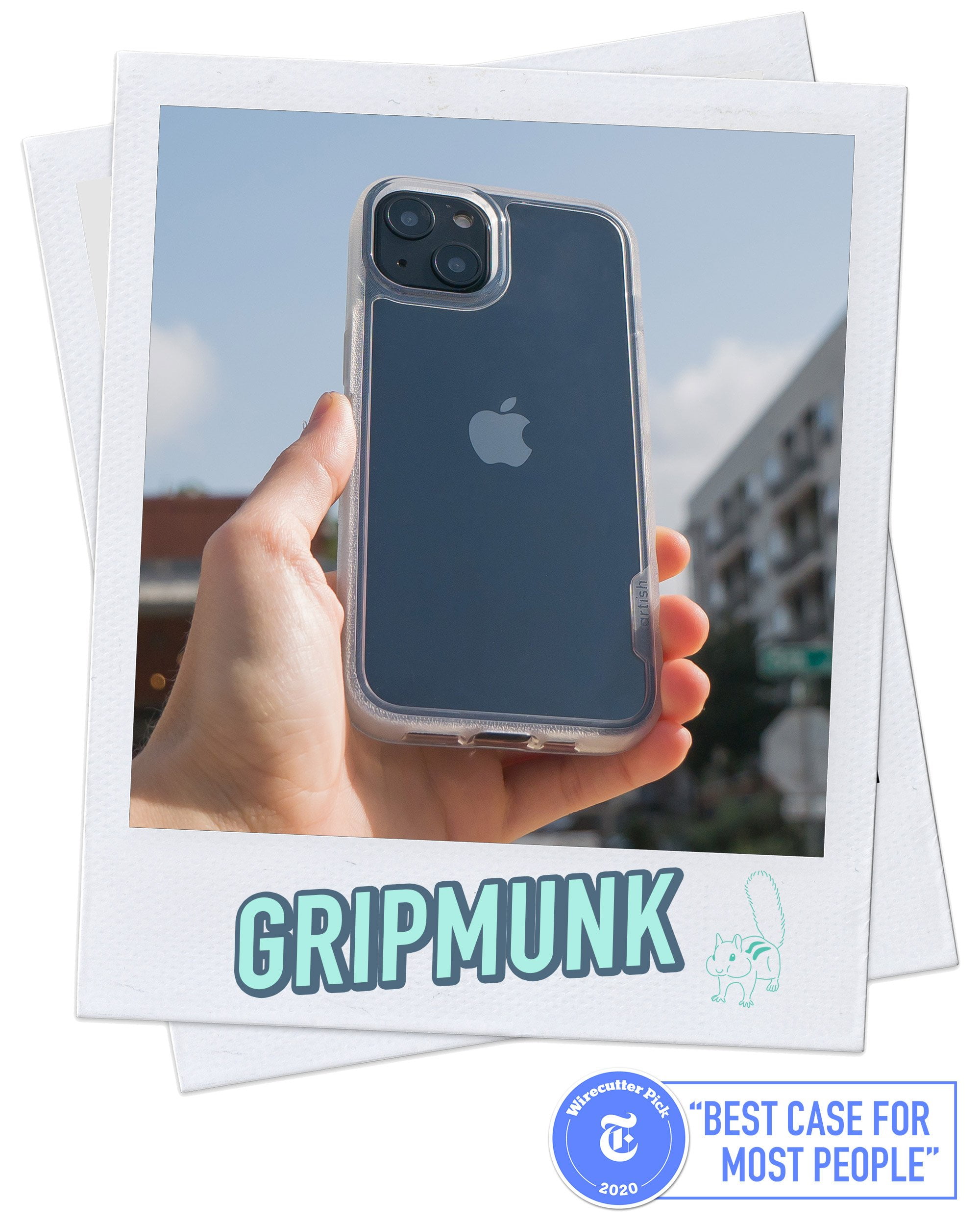 Smartish iPhone 13 Slim Case - Gripmunk Compatible with MagSafe [Lightweight + Protective] Thin Grip Cover with Microfiber Lining - Nothin' To Hide