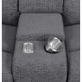 thumbnail image 3 of Jak 99 Inch Sofa, Power Recliner, Padded Backrest, Charcoal Gray Fabric, 3 of 7
