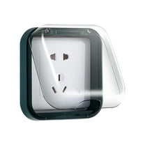 Weatherproof Outlet Cover, Adhesive Outdoor Receptacle Cover, Outdoor Outlet Cover Clear Weatherproof Box Outdoor Electrical Safety Plug Protector for Home Bathroom Hotel Wall, 4.13 x 4.41in