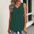 thumbnail image 4 of Tank Tops for Women Curved Hem Tank Top Women Womens Camisole Tank Tops Wide Strap Tank Tops Athletic Tank Tops Womens Sleeveless Tops Womens Flowy Tops Green L, 4 of 8