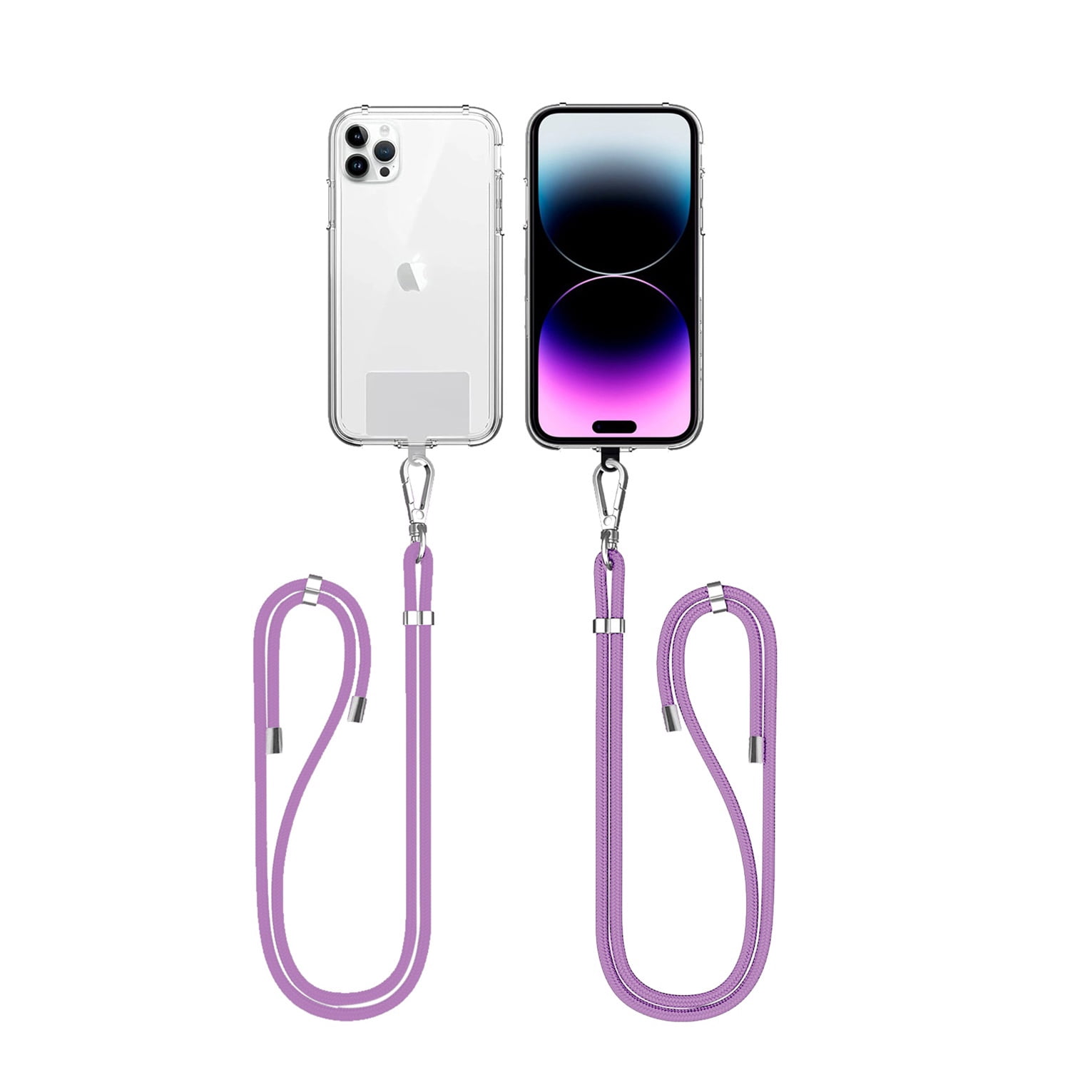 Mobile Device Strap with Secure Card Holder - Lilac