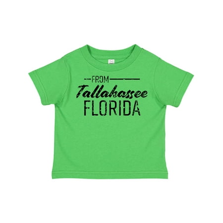 

Inktastic From Tallahassee Florida in Black Distressed Text Gift Toddler Boy or Toddler Girl T-Shirt