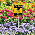 thumbnail image 4 of Eveokoki Caution No Dumping Property Protected By Video Sign 7 x 8.8 Inch Outdoor Aluminum Yard Signs with Metal Stakes for Private Property Grass Lawn No Trash Dumping, 4 of 7