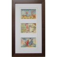 thumbnail image 1 of Post Card Frame for Three (3) 3.5" X 5.5" Post Cards Walnut Frame with White (White Trim) Matting, 1 of 4