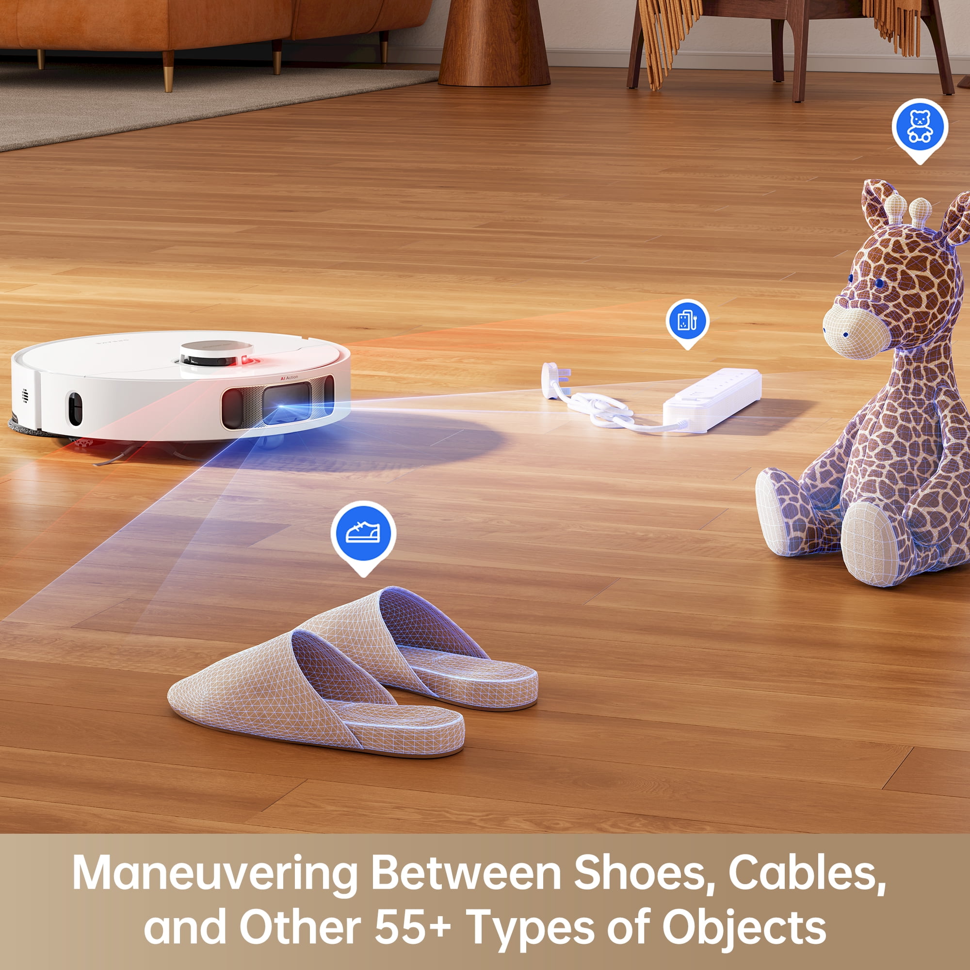 Dreame Heat Robot Vacuum and Mop Combo, 136°F Hot Water Self-Cleaning, 7000Pa Suction,L10s Pro Ultra