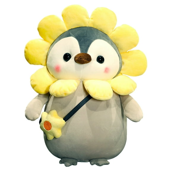 A 25 Cm Sunflower Penguin Plush Stuffed Doll Soft Cute Animal Toy For Kids Gift