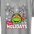 thumbnail image 3 of Teenage Muntant Ninja Turtles - Happy Holidays - Women's Short Sleeve Graphic T-Shirt, 3 of 5