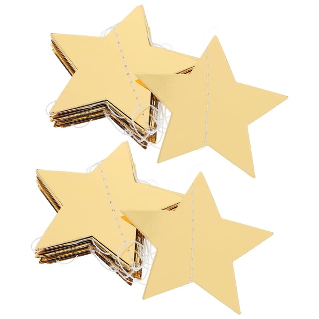 Guirnalda de papel con 2 tiras de estrellas, pancarta decorativa colgante para bodas, fiestas de cumpleaños y celebraciones Decoración de techo brillante para eventos festivos y ocasiones festivas