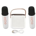 thumbnail image 2 of Mini Karaoke Machine with 2  Microphones, Portable  Speaker for Kids Adults,Premium Sound, RGB Light Effect, Easy to Connect, Karaoke Machine for Home Party, 2 of 7