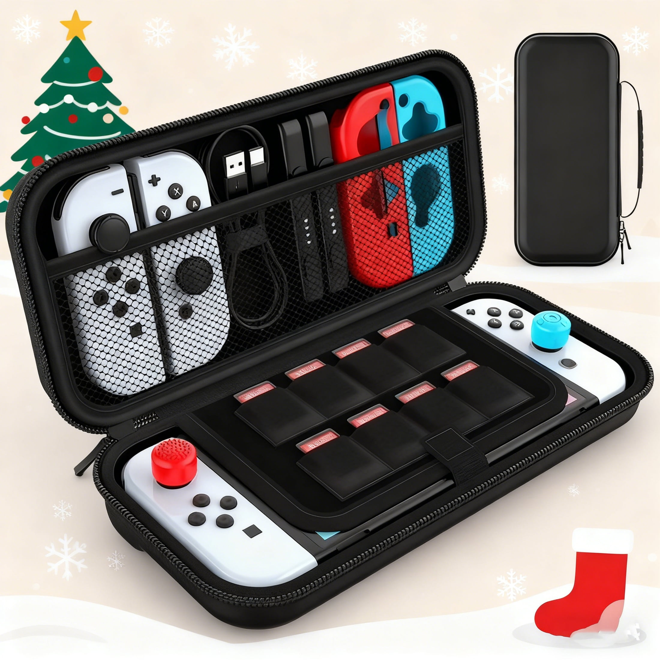 RDS Industries - Hard Shell Traveling Console Case for Nintendo