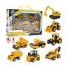 8 Alloy Engineering Vehicle Model Set Excavator Stacker Sanitation Truck Bulldozing Car Toy