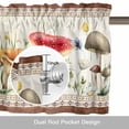 thumbnail image 6 of Farmhouse Plants Valance Curtain for Windows Mushroom Leaf Floral Beige Brown Geometric Rod Pocket Curtain Valances Short Window Treatments Panels for Kitchen Bathroom Laundry Basement 42 x 18 Inch, 6 of 9