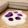 thumbnail image 2 of sweethay Alfombra de felpa con forma de huella de Animal, moda para el hogar, Hotel, dormitorio, oficina, sala de estar, dormitorio, sofá, mesita Decoración del hogar Blanco Rojo 80x68cm sweethay HA071918-18, 2 of 8