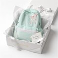 thumbnail image 7 of JKCCZLL Fabric Backpack Large Capacity Daily Bag with Faux Pearl Lace Bow Mint Green Pink Aesthetic Bookbag,Pink, 7 of 7