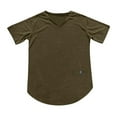 thumbnail image 2 of Summer Solid Color Plus Size V Neck Short Sleeves, 2 of 5