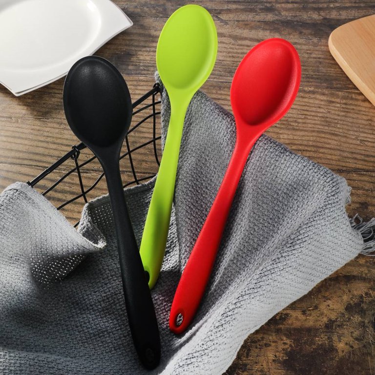 Yaoping 6 Pcs Silicone Mixing Spoon, Nonstick Stirring Spoons Heat
