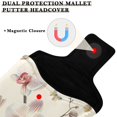thumbnail image 3 of Haosy Orchid Flower and Butterfly Golf Mallet Putter Cover Strong Magnetic Leather Golf Club Headcover Closure, 3 of 7