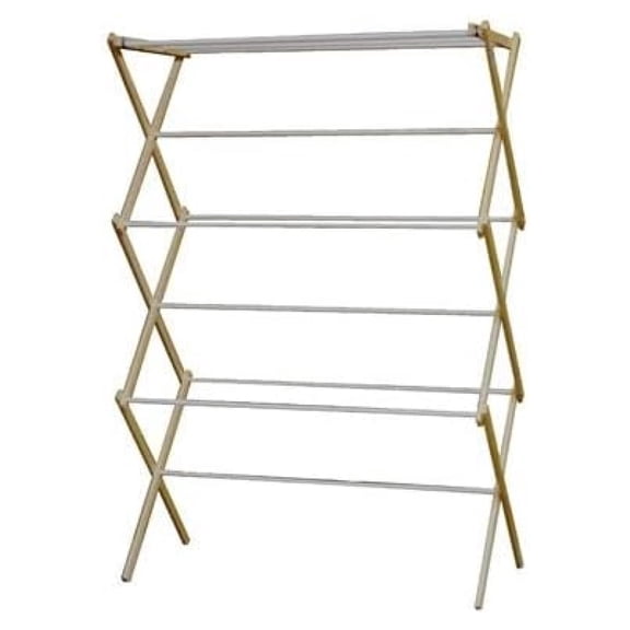42.5 in. H x 29.5 in. W x 14 in. D Wood Clothes Drying Rack