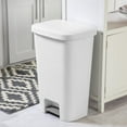 thumbnail image 2 of Sterilite 45L Step-On Wastebasket-White, 2 of 8