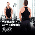 thumbnail image 6 of Dulles Glass 48" x 60" Rectangle Gym Mirror Pack, Low Iron Mirasafe, 4-Layer Glass, 2Pcs, 6 of 10