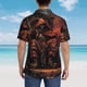 thumbnail image 4 of Balery Dark Skull King Throne Camisas hawaianas de manga corta para hombre, camisas playeras de corte holgado, camisas de vacaciones con botones,Large, 4 of 7