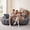 Grey, variant on OMNIBERG 75" Oversized Velvet Loveseat Sofa, Boneless Floral Shaped Love Seat Couch with 3 Pillows for Living Room, Bedroom, Apartment, No Assembly, Beige
