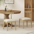 thumbnail image 6 of GDF Studio Covey Indoor Mid Century Modern Upholstered Wood Dining Chairs, Set of 2, Beige and Light Ash, 6 of 9