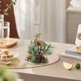 thumbnail image 5 of MXTPOV Metal Reindeer Candle Holder, Golden Candlestick Holders with Pinecones Ornaments, Vintage Christmas Candle Holder for Xmas Table Centerpieces Fireplace, 5 of 5