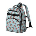 thumbnail image 2 of Hedgehog and Heart Blue Pattern Cute School Backpack Bag for School with Padded Back and Adjustable Shoulder Straps 15.25"x11.5"x5.25", 2 of 5