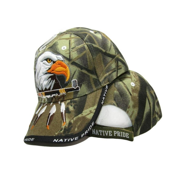 Native Pride American Eagle Herb Pipe Shadow Camo Embroidered Cap Hat RAM