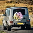 thumbnail image 6 of Waterproof Spare Wheel Cover, Simple Colorful Woman Pattern Adjustable Wheel Cover For Jeep Trailer RV SUV Car, 14 inch, 6 of 8