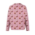 thumbnail image 5 of WTOBBY Women's Christmas Print Knit Cardigan, Long Sleeve Pullover with Festive Designs, Cozy for Holiday Parties and Winter Wear,Pink M, 5 of 6