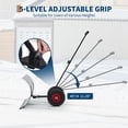 thumbnail image 4 of Bingirl 30-Inch Wide Driveway Snow Shovel Pusher with Wheels - Ergonomic Design, Adjustable Angle and Height Handle for Sidewalk Snow Removal, Double Rod, 4 of 8