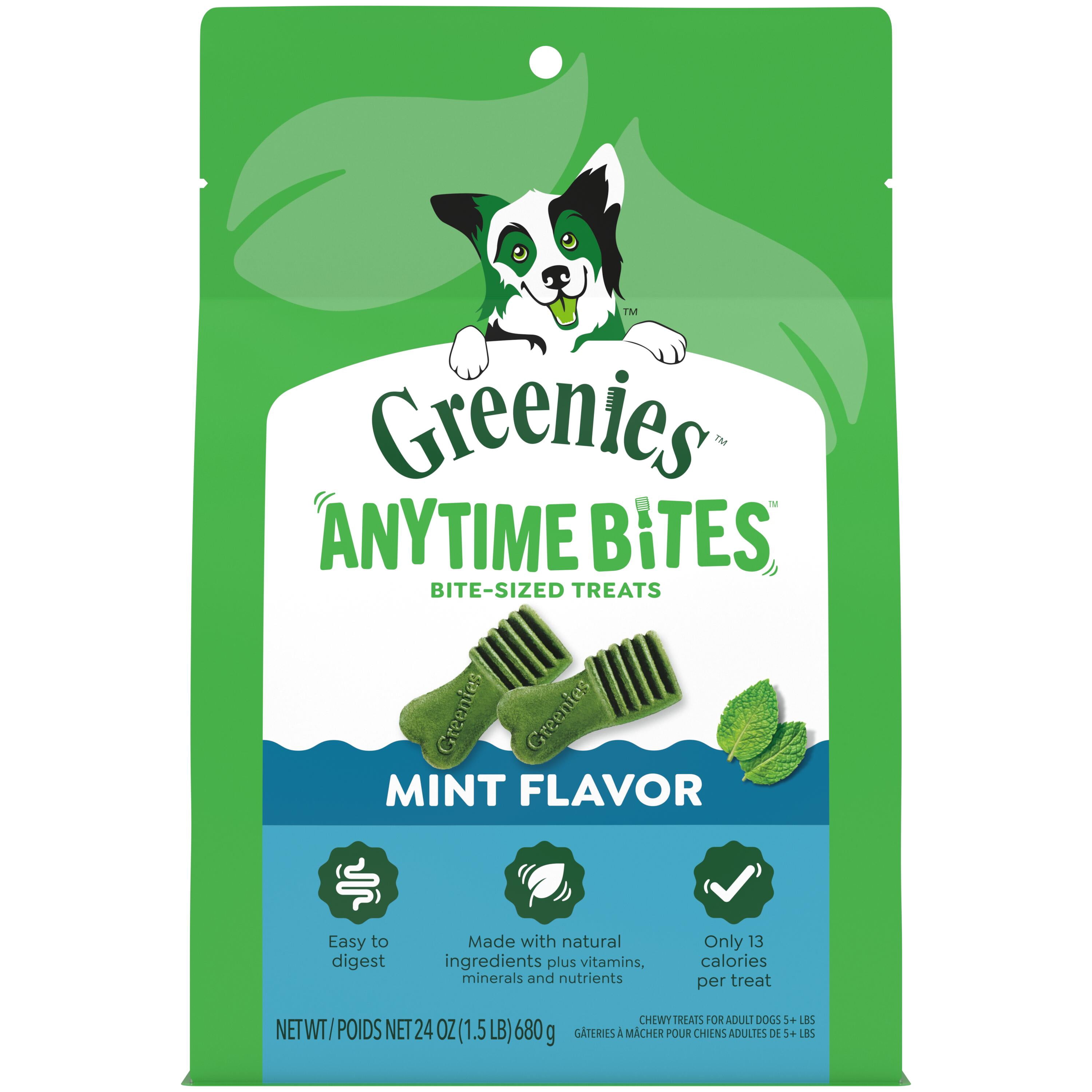 Greenies Anytime Bites Dog Treats, Mint Flavor, 24 oz bag