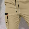 thumbnail image 5 of asjyhkr Cargo Pants for Men Stretch Breathable Drawstring Elastic Work Pants with Zipper Pockets, 5 of 8