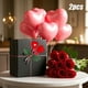 thumbnail image 4 of Specollect 4 Pcs Valentine's Day Heart Gift Box Decor, Artificial Floral Arrangement for Home Party Vase, Plastic Velvet Craft, Romantic Decoration, 4 of 8